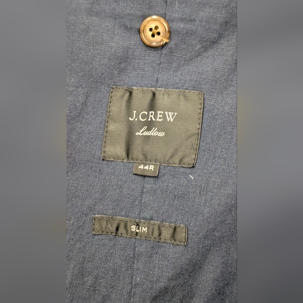 J Crew Cotton/Limen Classic Navy Blazer, 44R - Picture 6 of 10